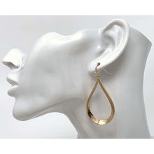 Dangling Gold Teardrop Earrings