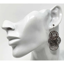 Unique Wire Earrings - Gold and Silver Chandelier Earrings