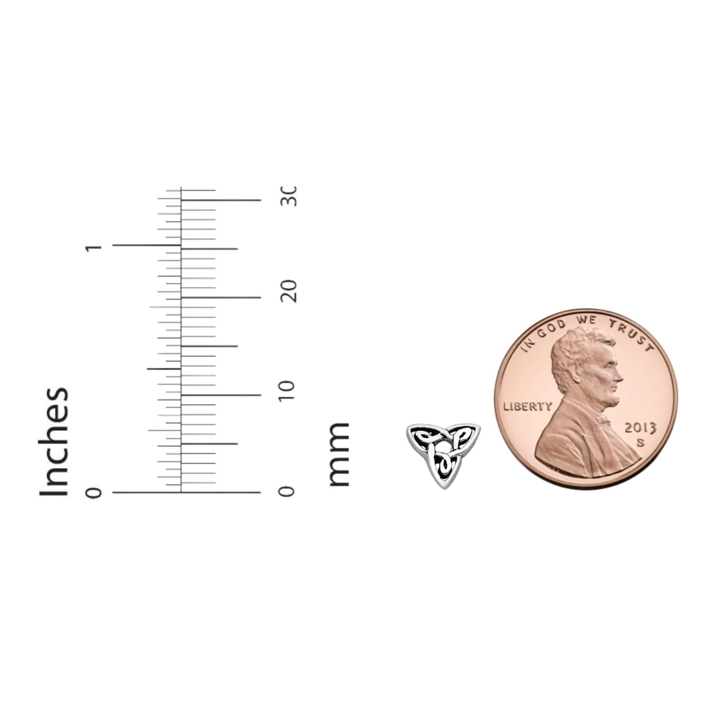 Sterling Silver Irish Earrings Size Chart