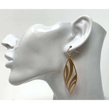Striped Teardrop Earrings - Modern and Fashionable Accessories