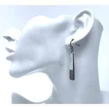 Black & Silver Layered Teardrop Dangle Earrings For Women - Fashion Jewelry