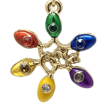 Christmas Earrings With Colorful Lights