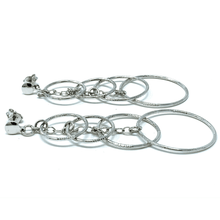 Graduated Multi Circle Textured Stud Sterling Silver Earrings - SeaSpray Jewelry