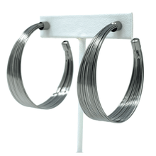Hematite Stud Hoop Earrings For Women