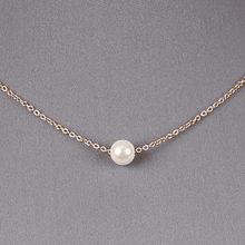 Single Pearl Gold Chain Necklace - Costume Jewelry