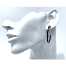 Purple Resin Circle Hoop Women's Earrings