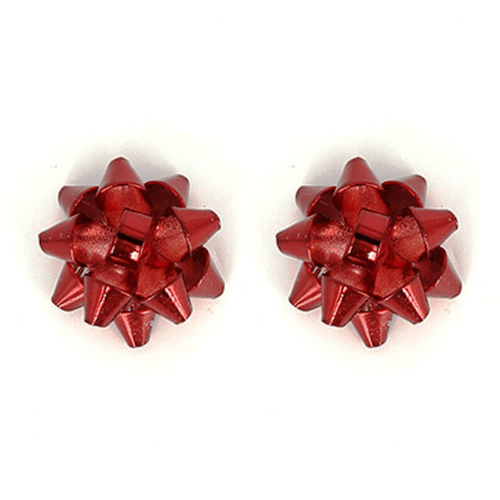 Red Bow Stud Christmas Earrings - Christmas Jewelry