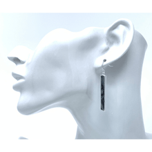 Silver Abalone Bar Dangle Earrings For Women - Fashion Jewelry
