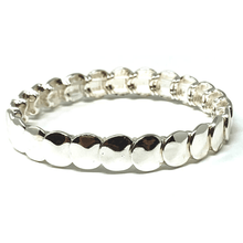 Silver Disc Stacking Stretch Bracelet - Fashion Jewelry