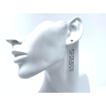 Silver Swirl Bar Rectangle Dangle Earrings For Women - Costume Jewelry