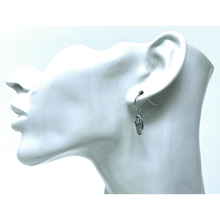 Sterling Silver Blue Opal & CZ Dangle Filigree Earrings - Silver Jewelry