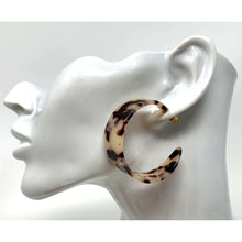 Black & White Resin Chunky Hoops