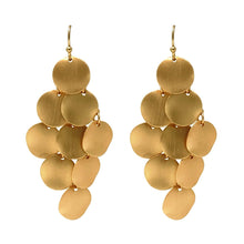 Circle Disc Gold Chandelier Earrings - Fashion Earrings