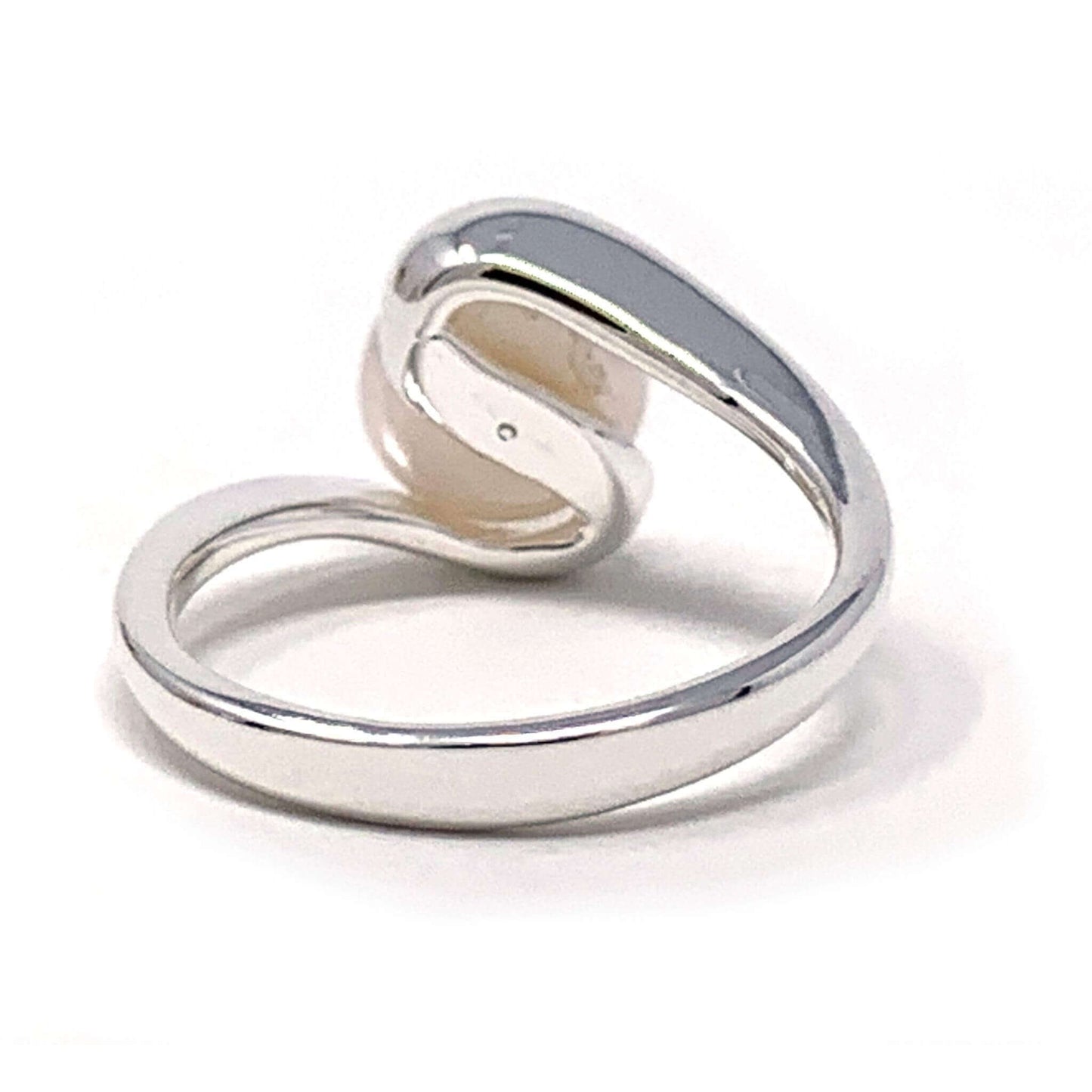 Cultured Freshwater Pearl Sterling Silver Bypass Ring