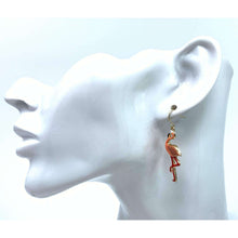 Enamel Pink Flamingo Earrings - SeaSpray Jewelry
