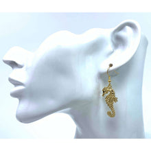 Gold Seahorse Beach Earrings - SeaSpray Jewelry
