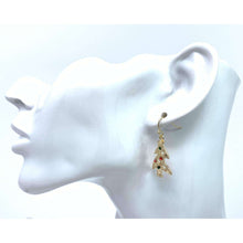 Novelty Gold Christmas Tree Earrings - SeaSpray Jewelry