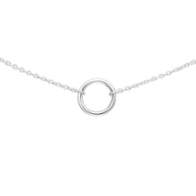 Open Circle Choker necklace In Sterling Silver
