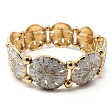 Sand Dollar Gold Stretch Bracelet