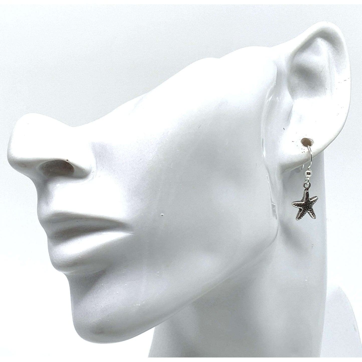 Sea Star Earrings In Oxidized Sterling Silver