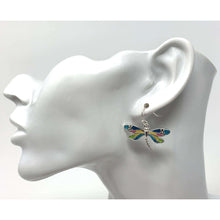 Silver Dragonfly Drop Earrings