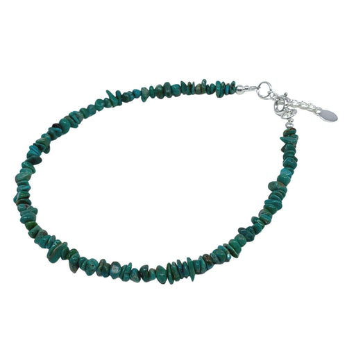 Sterling Silver And Turquoise Anklet