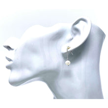 Sterling Silver Dangly Pearl Earrings