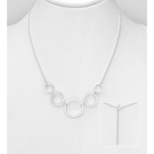 Sterling Silver Five Interlocking Circle Necklace