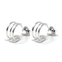 Small Triple Sterling Silver Hoop Earrings - Fine Jewelry
