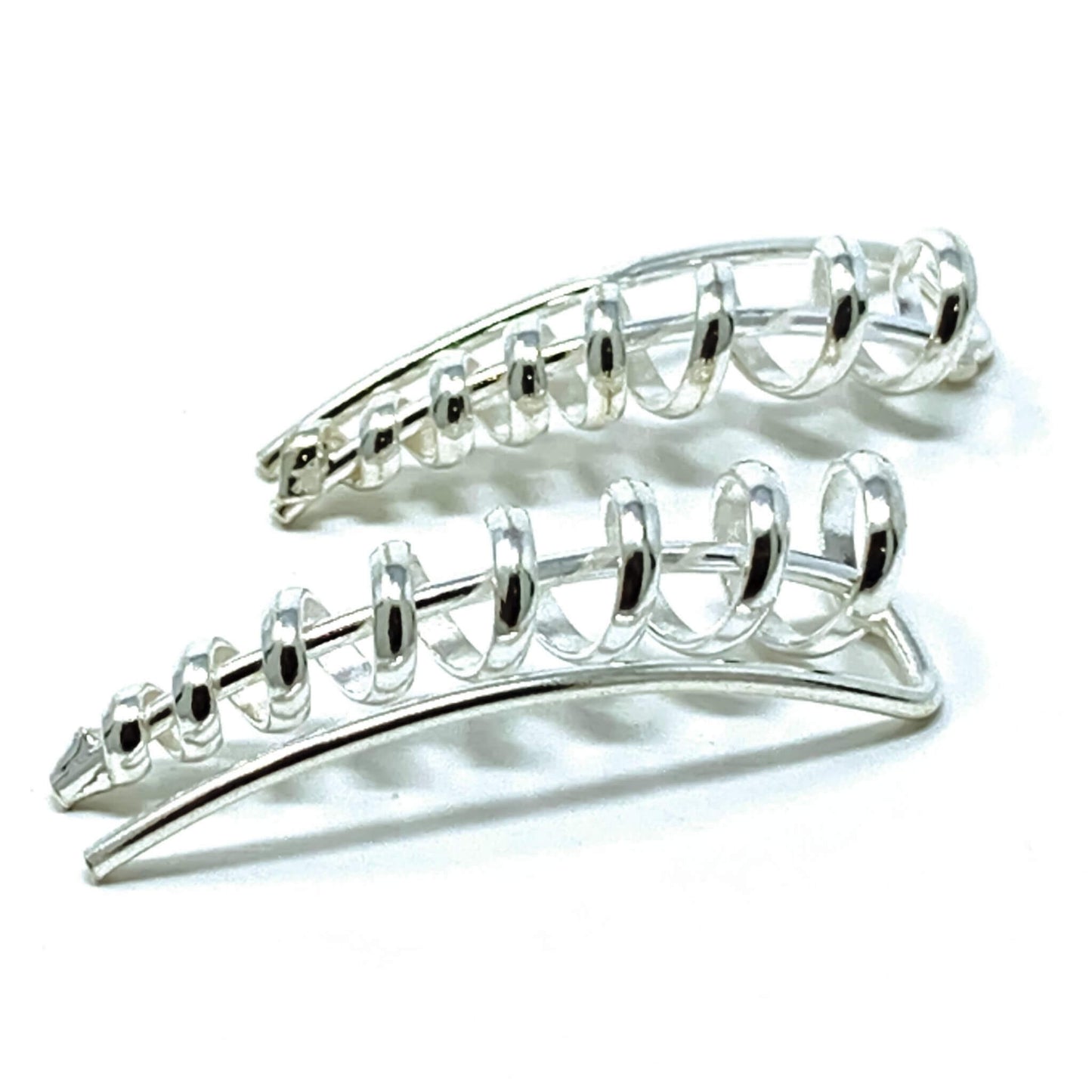 Sterling Silver Twist Ear Pins - Fine Jewelry