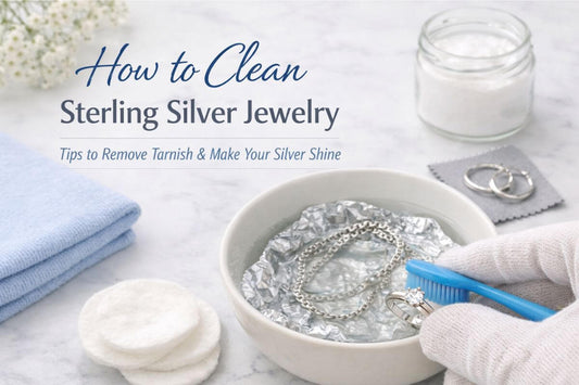 How to clean sterling silver jewelry using baking soda and a soft toothbrush at home