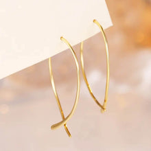 18K Gold Threader Hoop Earrings - Ideal Gift for Women
