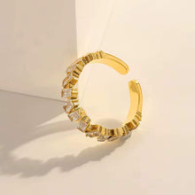 5A cubic zirconia gold open ring in gift box – tarnish-free and nickel-free luxury jewelry
