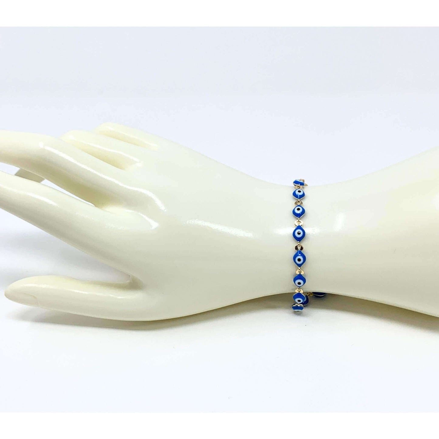 Beaded Gold Evil Eye Bracelet