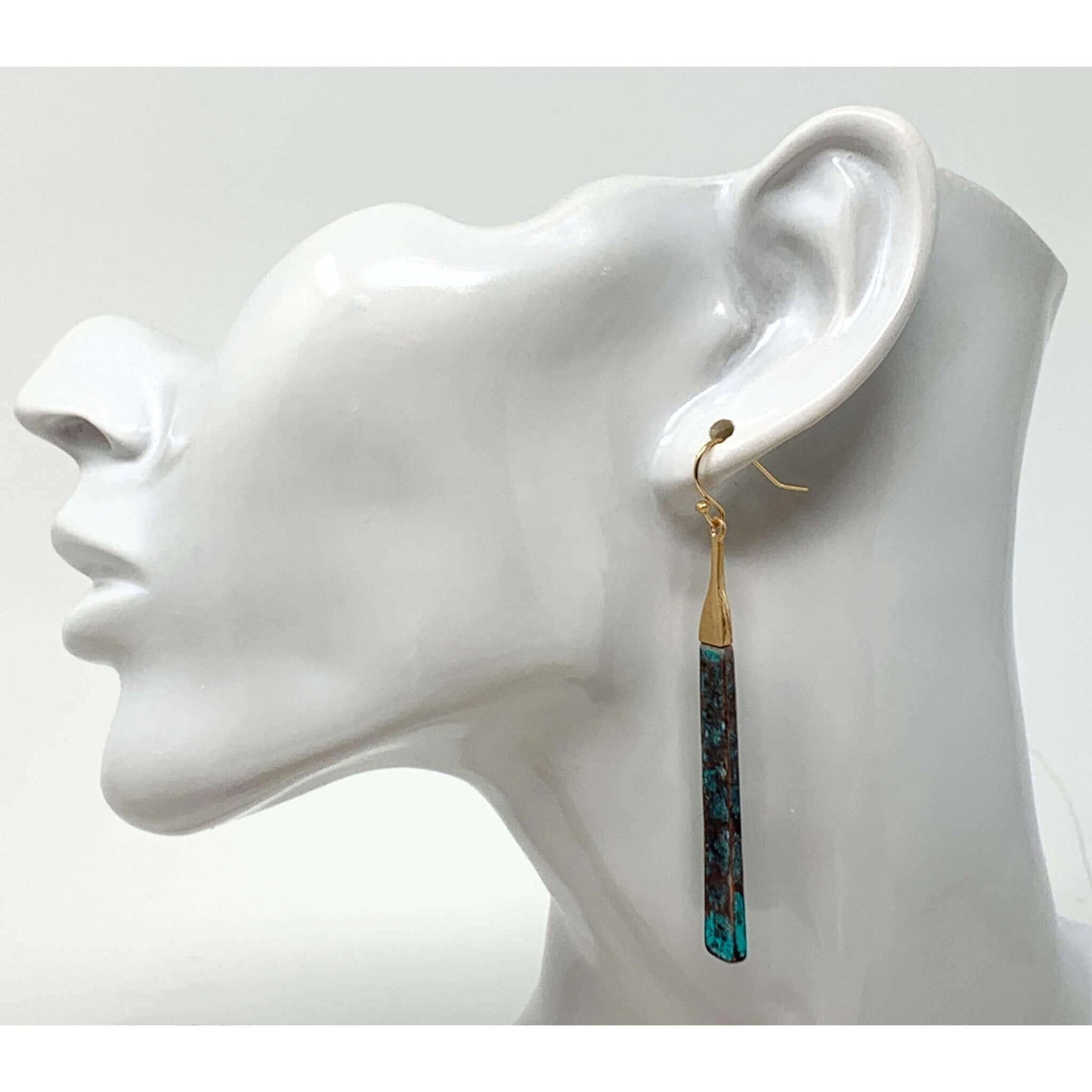 Boho Patina Bar Dangle Earrings