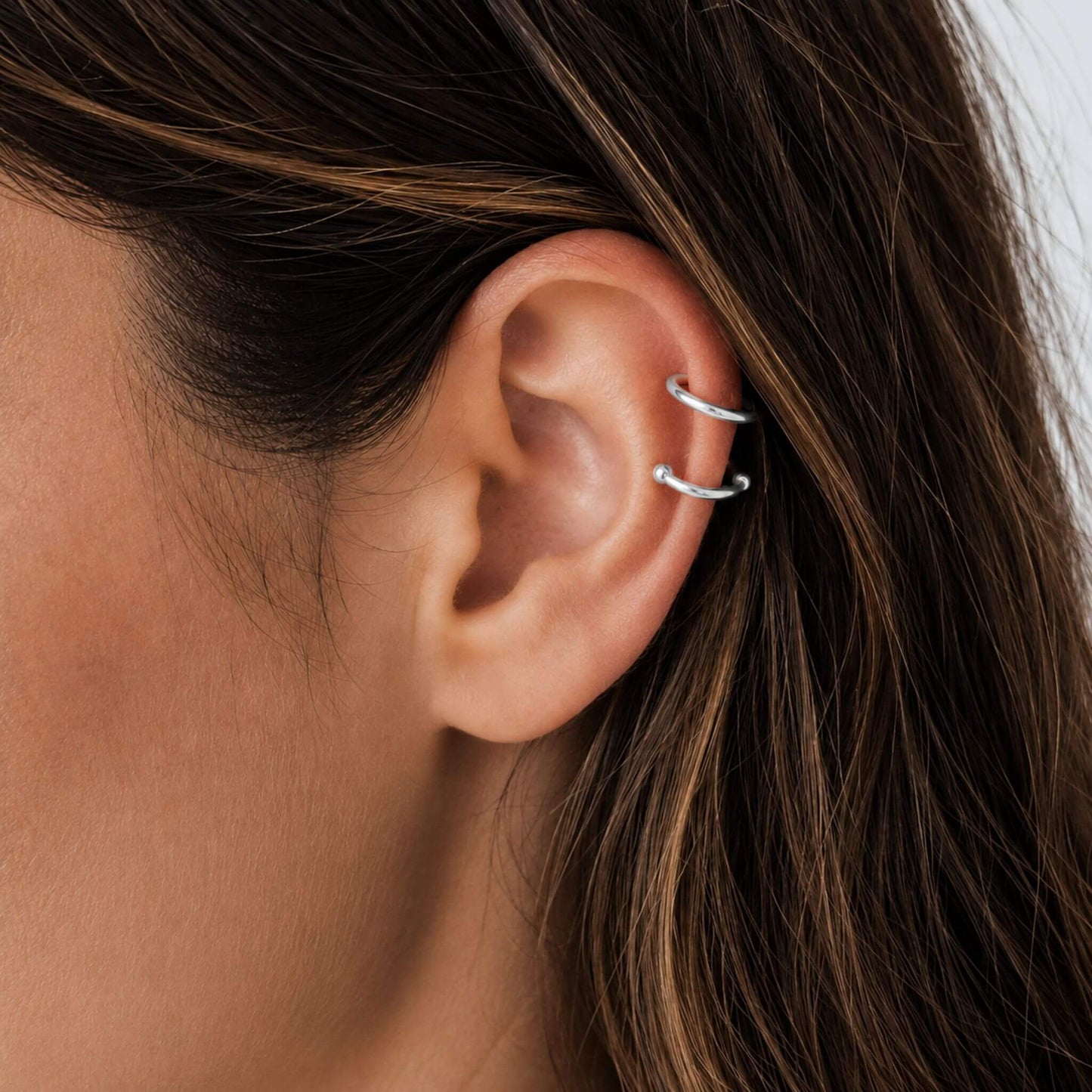 Double Loop Ear Cuffs No Piercing | 925 Sterling Silver or 18K Gold-Plated