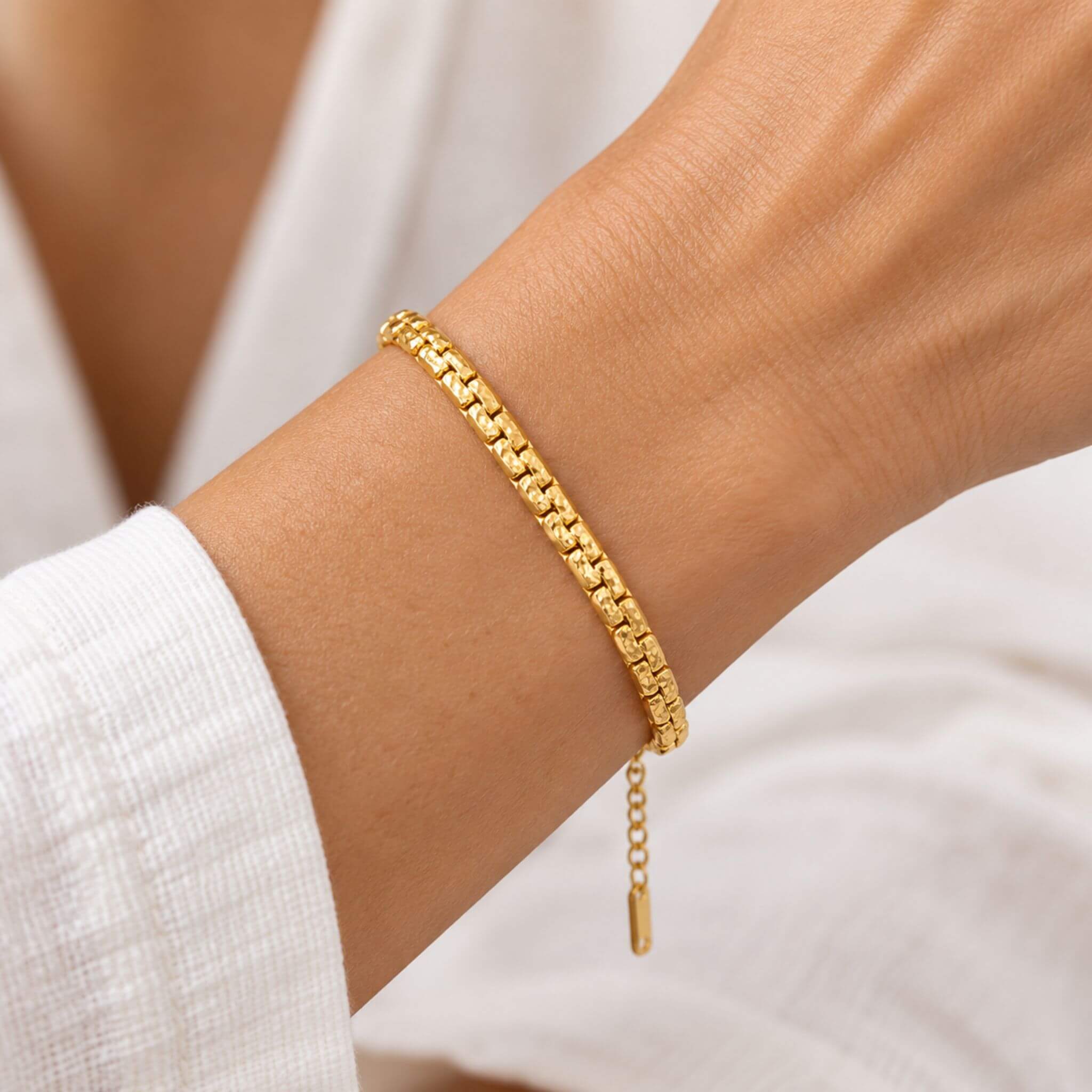 Gold Bracelet for Women - 18K Gold Plated Chain Bracelet