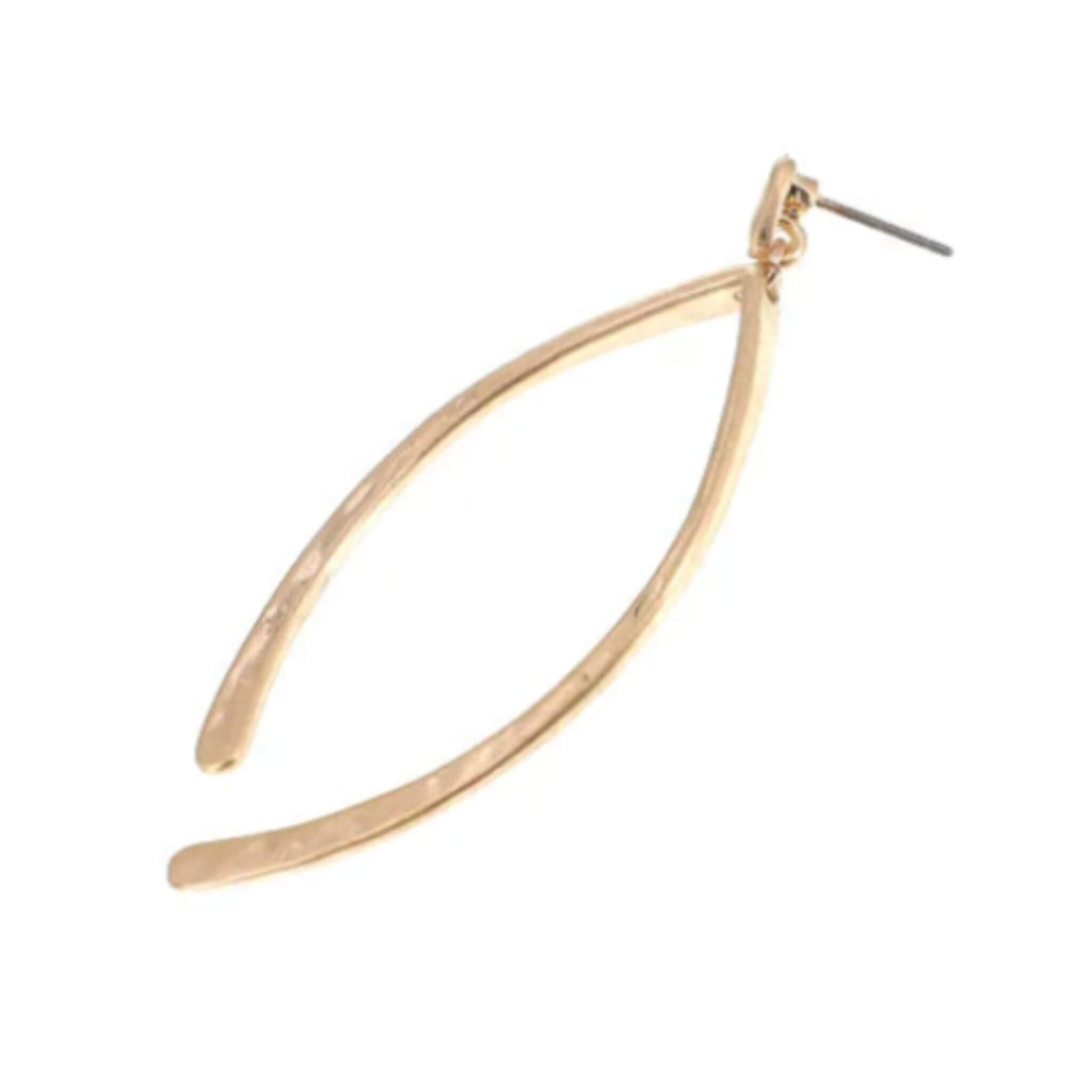 Hammered Double Curved Bar Earrings – SeaSpray Jewelry