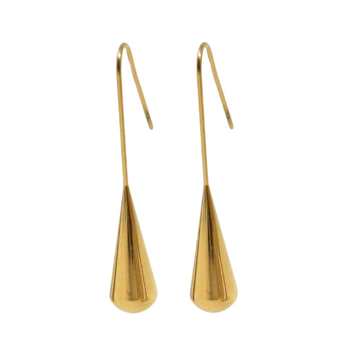 18K Gold Plated Teardrop Earrings for Women – Elegant Water Drop Design