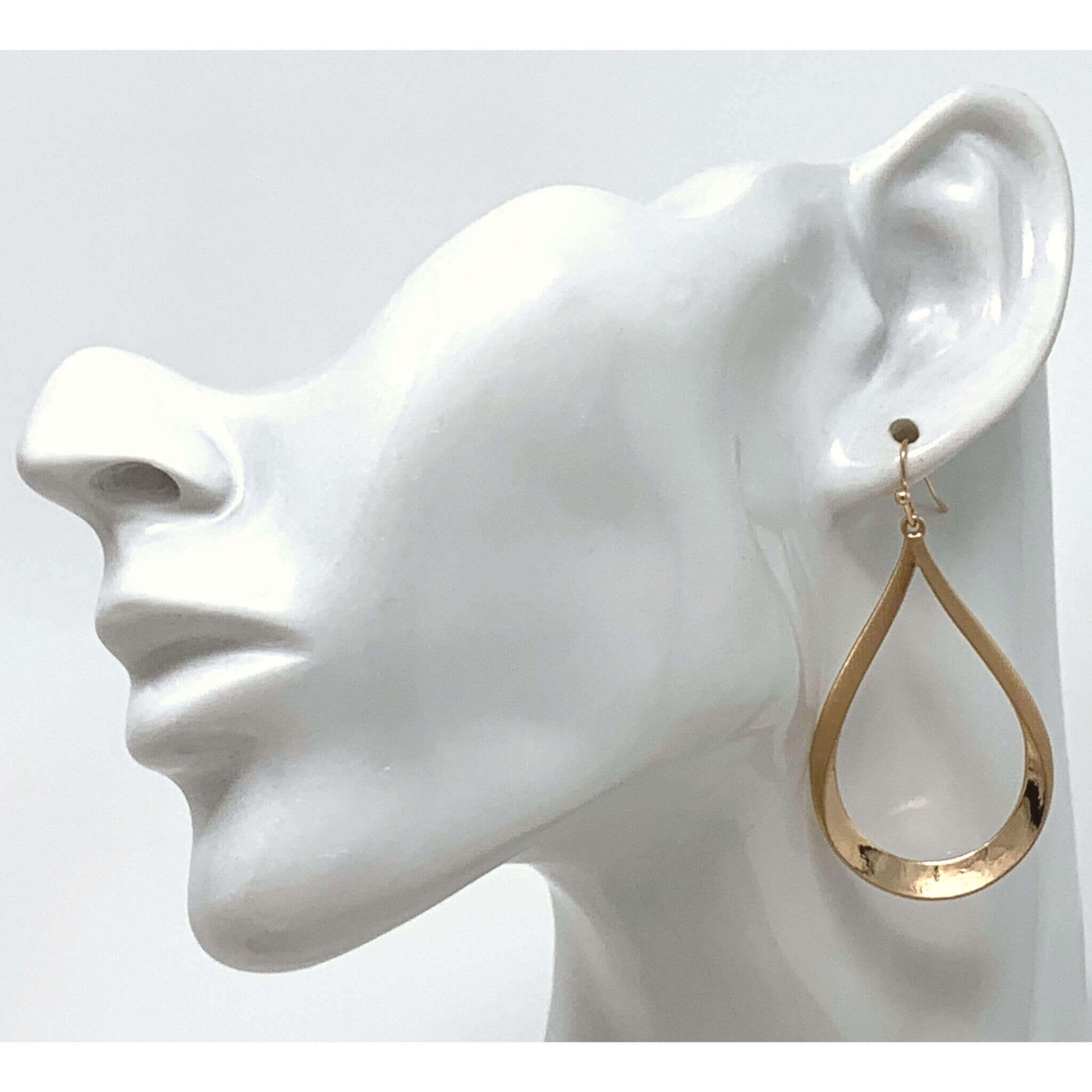Gold Teardrop Hoops