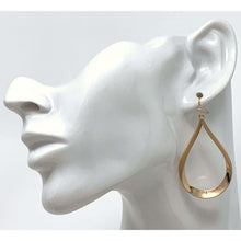 Gold Teardrop Hoops
