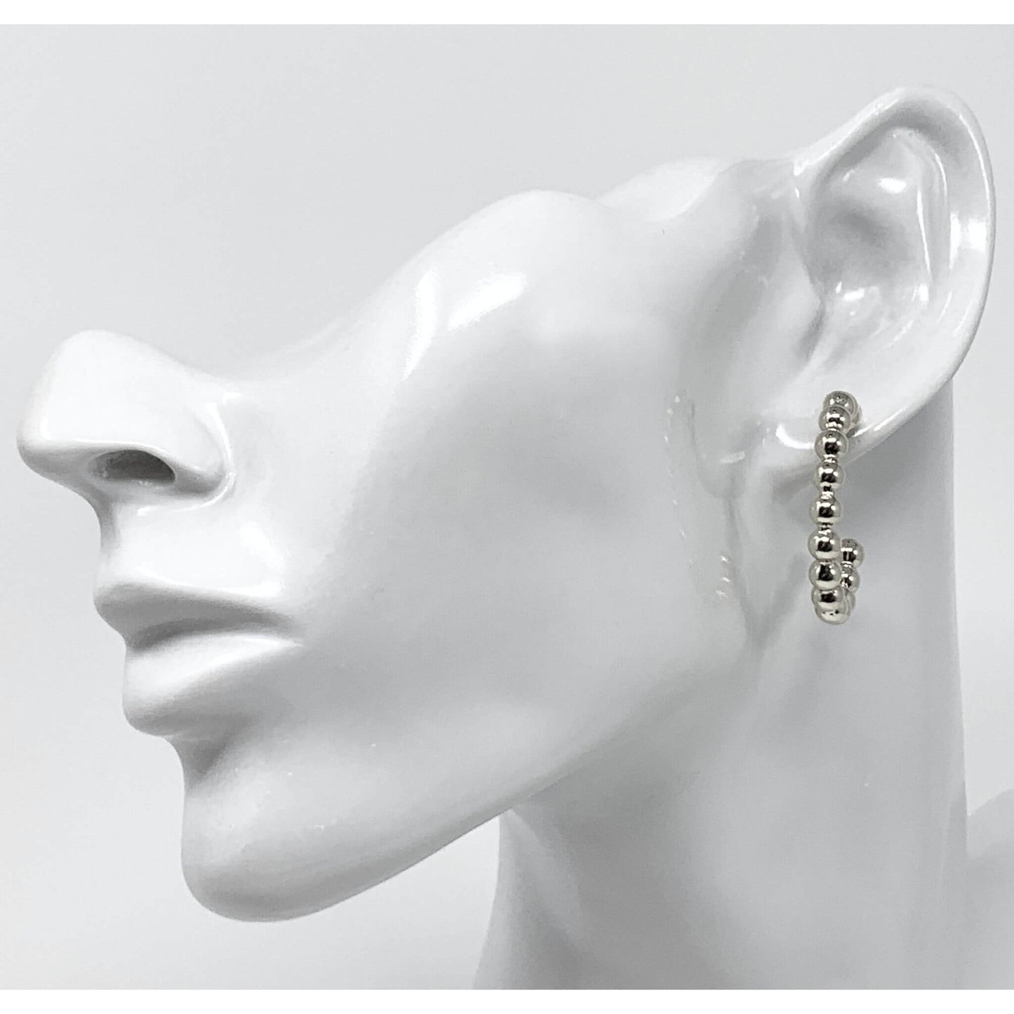 Hypoallergenic silver hoops for everyday wear or special occasions.