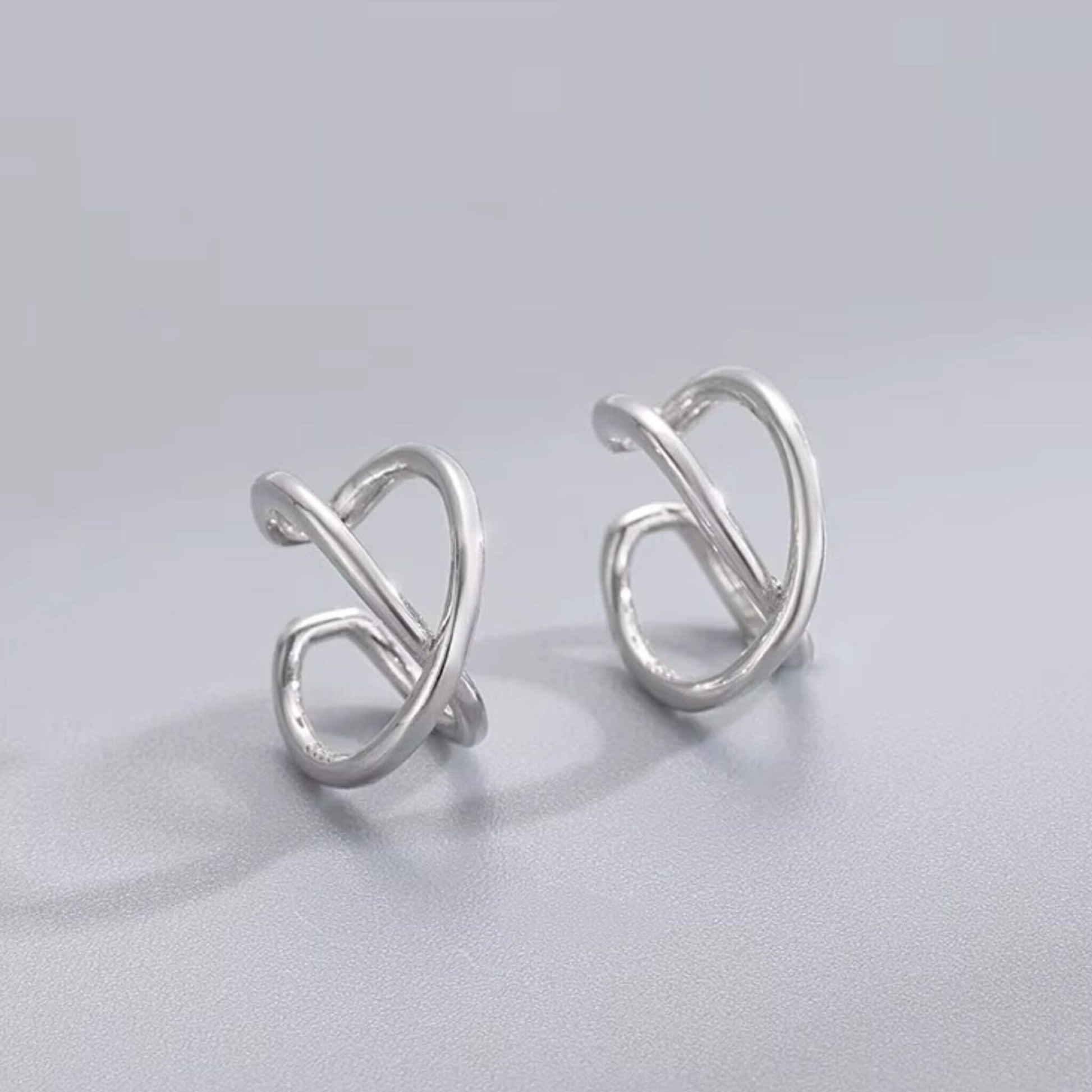 Modern Silver Cartilage Cuff - 925 Sterling Silver Boho Chic Ear Jewelry