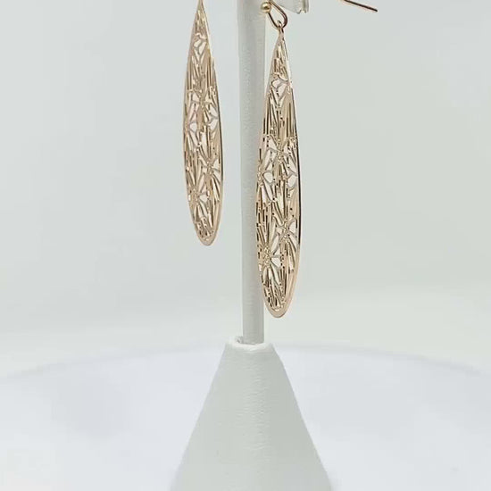 High-quality Daisy Teardrop Earrings showcasing intricate details and craftsmanship.