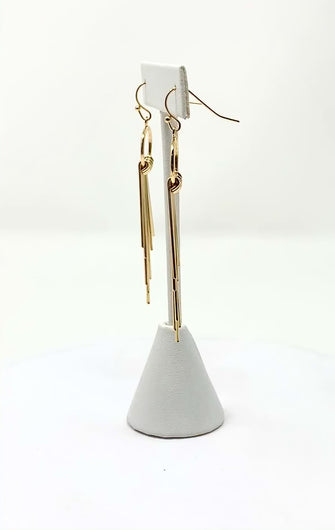 Gold Metal Fringe Tassel Earrings
