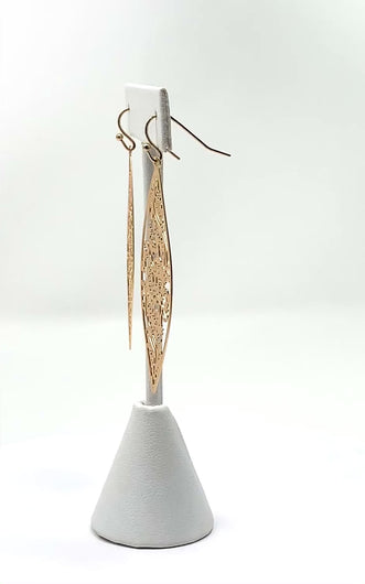 Make A Statement With These Stunning Long Teardrop Earrings With Floral Accents