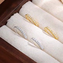 Refined Silver Zircon Earrings - Everyday Wear 925 Sterling Silver Linear Design
