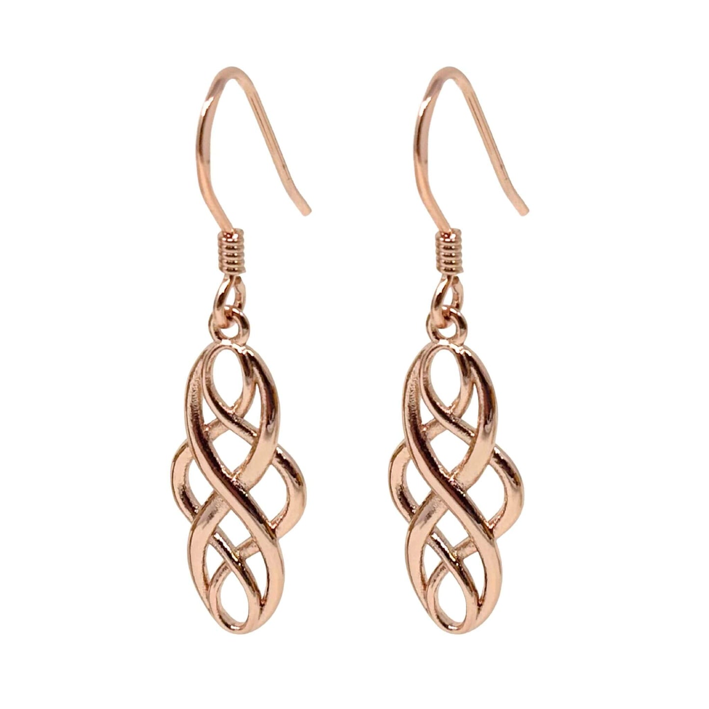 Rose gold Celtic knot earrings perfect for any occasion
