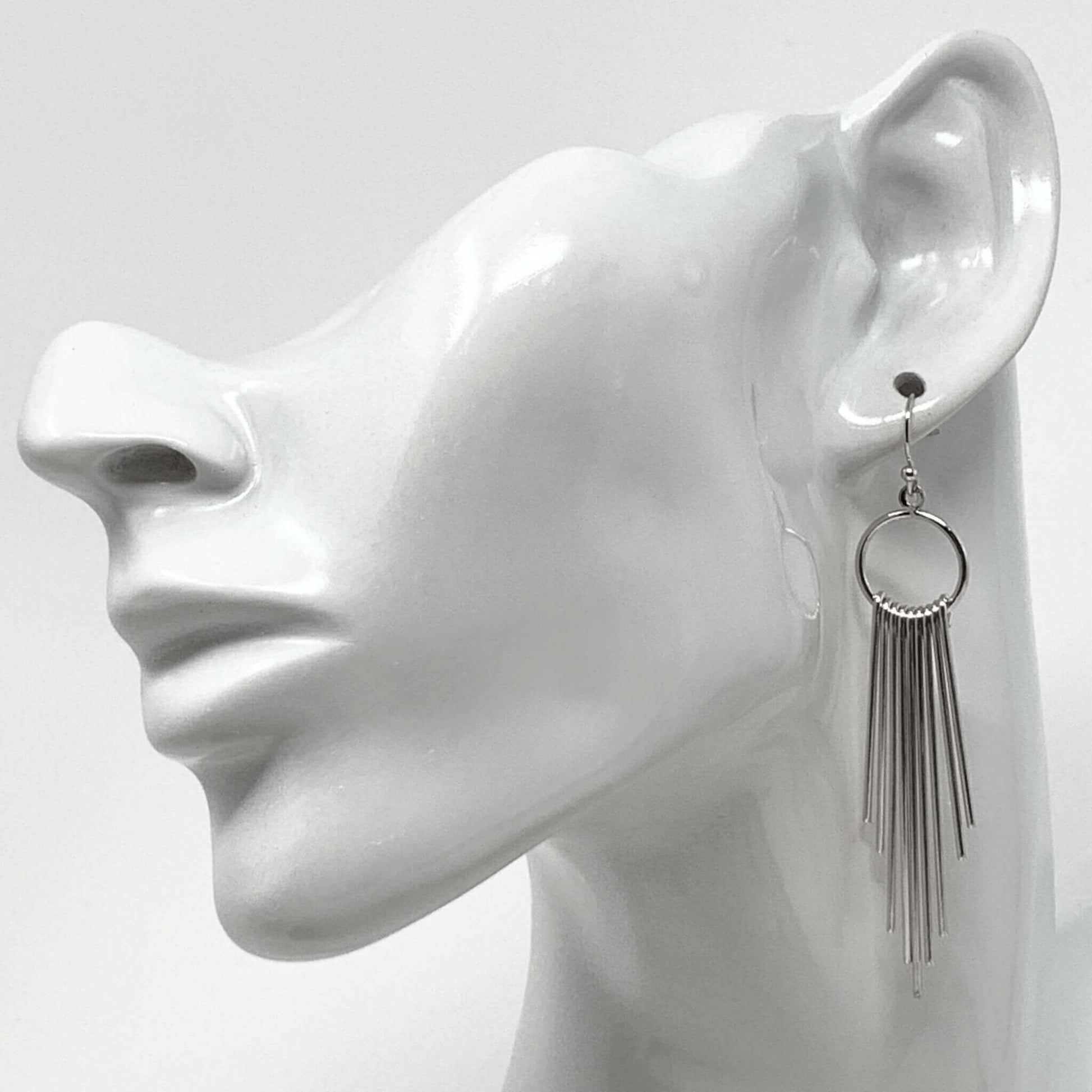 Silver Fringe Earrings