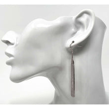Silver Hammered Bar Earrings - Timeless Glamour
